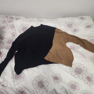 Womens Brown and Black Winter sweater